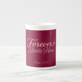 Caneca De Porcelana Personalized gift with the date the relationship