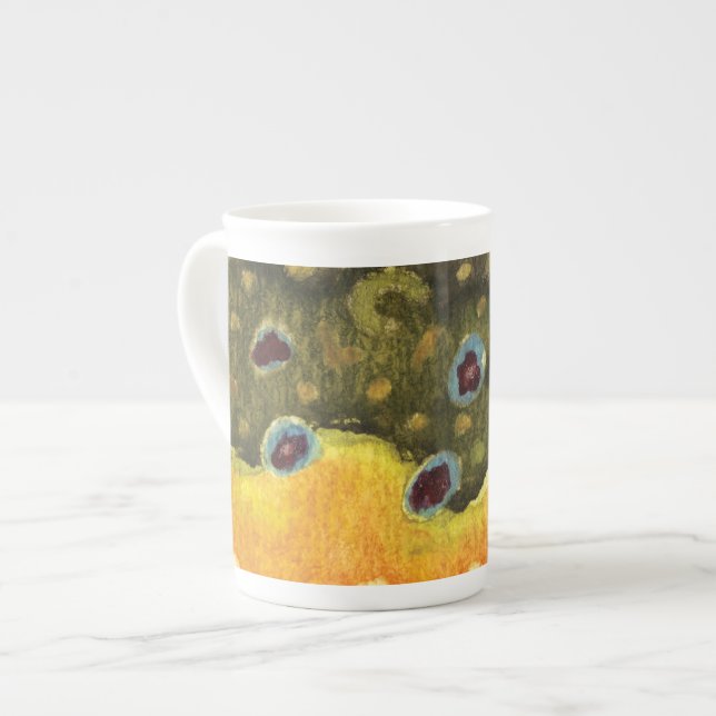 Caneca De Porcelana Pesca com moscas (Frente Esquerda)
