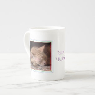 Caneca De Porcelana PET LOVE Bone China Mug + Texto / Arco-íris