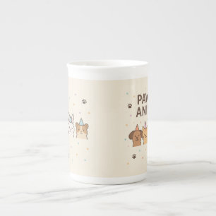 Caneca De Porcelana Pet Pet de Pata de Pata de Pata