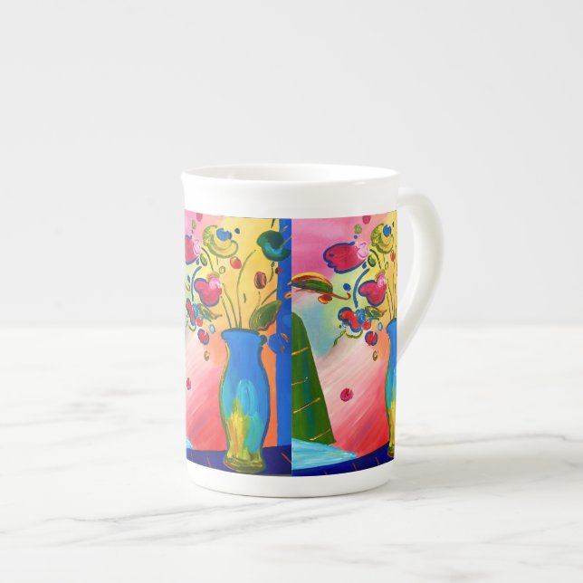 Caneca De Porcelana Peter Max Inspirou Mug Cup Bone China (Frente Esquerda)