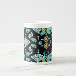 Caneca De Porcelana Pheasants Peacock Art