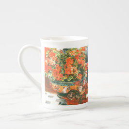 Caneca De Porcelana Pierre-Auguste Renoir Geraniums E Cats