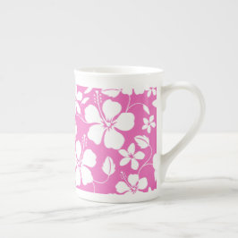 CANECA DE PORCELANA PINK HAWAIIAN HULA (HIBISCUS)
