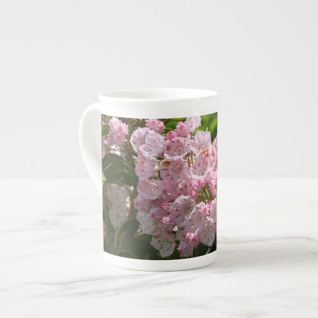 Caneca de Porcelana Pink Mountain Laurel (Frente Esquerda)