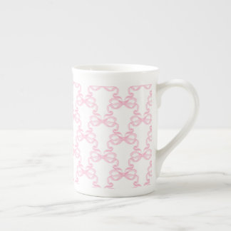 Caneca De Porcelana Pink Ribbon Bow