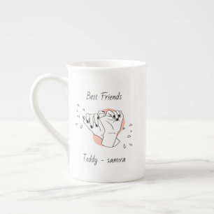 Caneca De Porcelana Pinky Swear Com Nome Personalizado Melhor Amigo