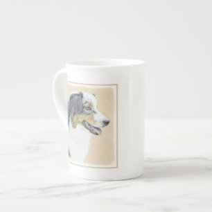 Caneca De Porcelana Pintura Australiana de Pastor - Arte Original de C
