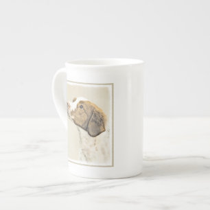 Caneca De Porcelana Pintura Brittany - Arte Cachorra Original