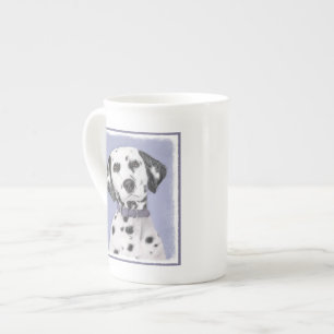 Caneca De Porcelana Pintura Dalmática - Arte Cachorra Original