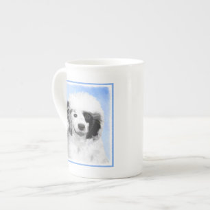 Caneca De Porcelana Pintura de Cachorro Português - Arte Original de C