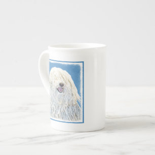 Caneca De Porcelana Pintura de Puli - Arte de Cachorro Original Bonita