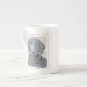 Caneca De Porcelana Pintura De Retriever Revestida Plana - Arte De Cã