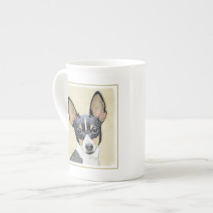 Caneca De Porcelana Pintura de Toy Fox Terrier - Arte de Cachorro Orig