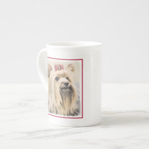 Caneca De Porcelana Pintura de Yorkshire Terrier - Arte de Cachorro Or