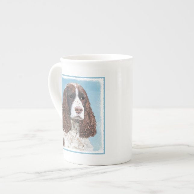 Caneca De Porcelana Pintura em espanhol em inglês (Frente Esquerda)
