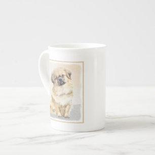 Caneca De Porcelana Pintura em espanhol tibetano - Arte canina origina