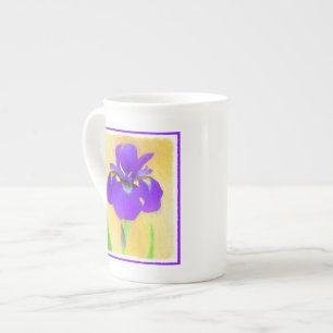 Caneca De Porcelana Pintura em Íris com pérola - Cão original branco A
