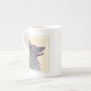 Caneca De Porcelana Pintura em Tervuren Belga - Arte Cachorra Original