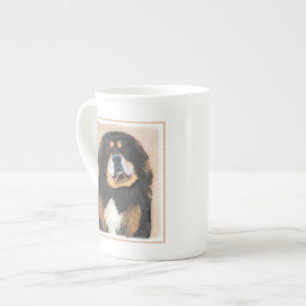 Caneca De Porcelana Pintura Mastiff Tibetana - Arte Canina Original