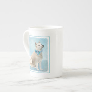 Caneca De Porcelana Pintura Norueguesa de Buhund - Arte Cachorra Origi