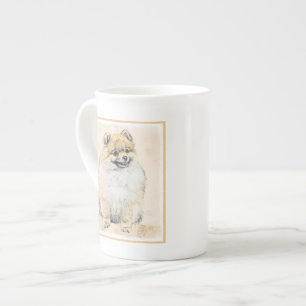 Caneca De Porcelana Pintura Pomeraniana (Laranja) - Arte Canina Origin