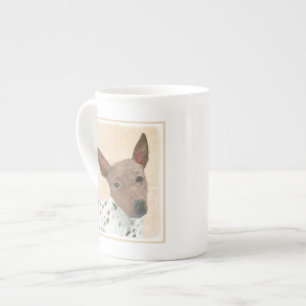 Caneca De Porcelana Pintura Terrier sem cabelos americana - Arte canin