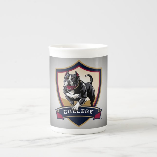 Caneca De Porcelana Pitbull na faculdade: Logotipo (Frente)