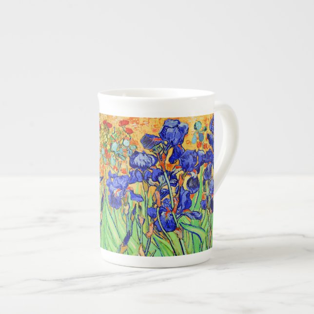 Caneca De Porcelana PixDezines van gogh iris/rua. Remy (Frente Esquerda)