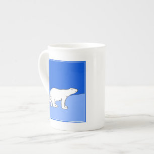 Caneca De Porcelana Polar Bear Mãe e Pintura em Cubo - Arte Selvagem
