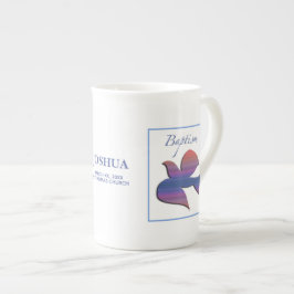 Caneca De Porcelana Pomba de Batismo Adulto Personalizável