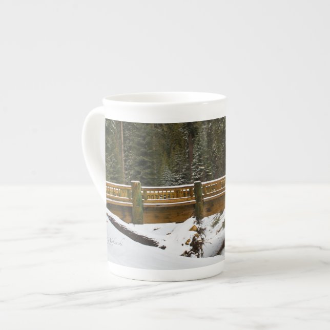 Caneca De Porcelana Ponte em Wuksachi (Frente Esquerda)