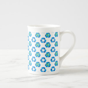Caneca De Porcelana Pontos do Planeta Verde Dia da Terra Ecologia Meio