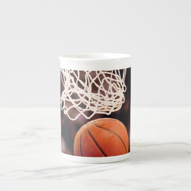 Caneca De Porcelana Pontuação de Basquete (Frente)