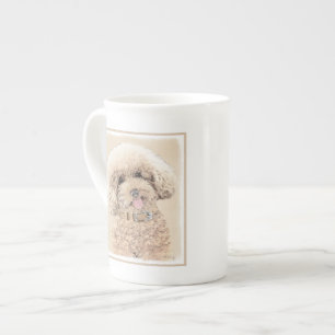 Caneca De Porcelana Poodle (Brinquedo, Miniatura) Pintando Arte Cão O