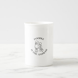 Caneca De Porcelana Poodle é a resposta