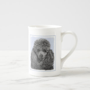 Caneca De Porcelana Poodle Painting Miniature Toy Black