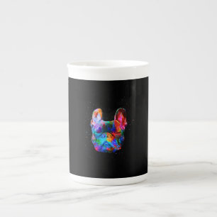 Caneca De Porcelana Pop de Arte para Desenhos Geométricos do Cão-Gra