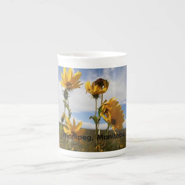 Caneca De Porcelana Pôr do sol da pradaria  (Frente)