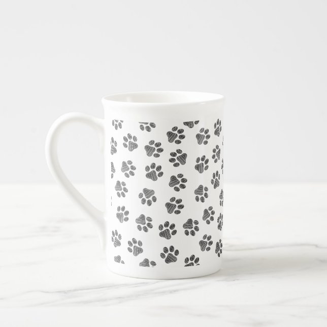 Caneca De Porcelana Porcas, Patas-Cachorros, Patas-Pretas (Esquerda)