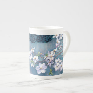 Caneca De Porcelana Porcelana de osso do Dogwood