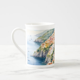 Caneca De Porcelana Positano: Charme de Aquarela na Costa Amalfi da It