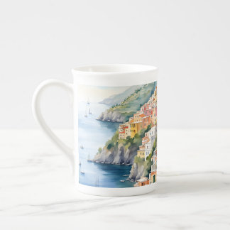 Caneca De Porcelana Positano: Charme de Aquarela na Costa Amalfi da It