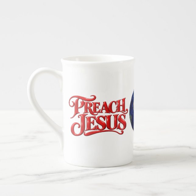 Caneca De Porcelana Preache Jesus (Esquerda)
