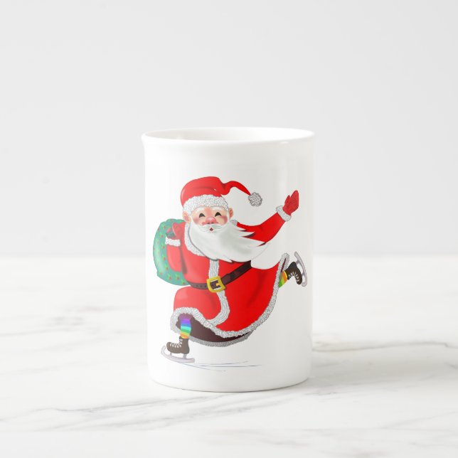 Caneca De Porcelana Presente de Papais noeis de Mug de Natal (Frente)