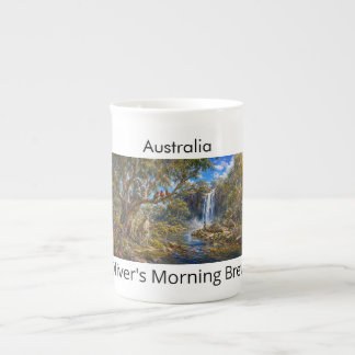 Caneca De Porcelana Presente Personalizado da Vida Selvagem e Cachoeir