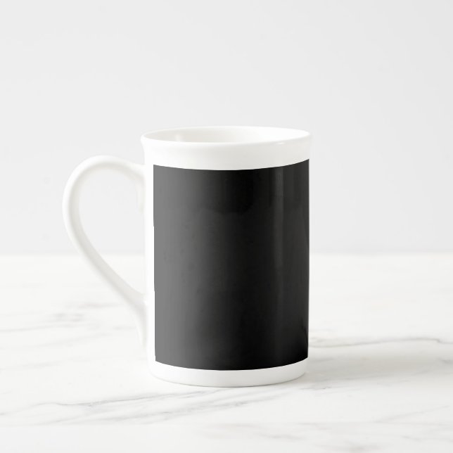 Caneca De Porcelana Preto insano (Preto mais escuro) PERSONALIZÁVEL (Esquerda)
