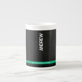 Caneca De Porcelana Preto Moderno Personalizado