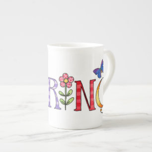 Caneca De Porcelana Primavera Butterflies Mug Cup Bone China