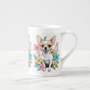 Caneca De Porcelana Primavera Chihuahua